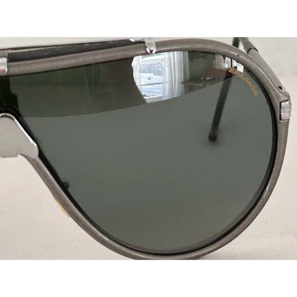 Vintage Derapage Vitaloni FS 66 Sunglasses Silver Grey Italy Ski Snow Goggles